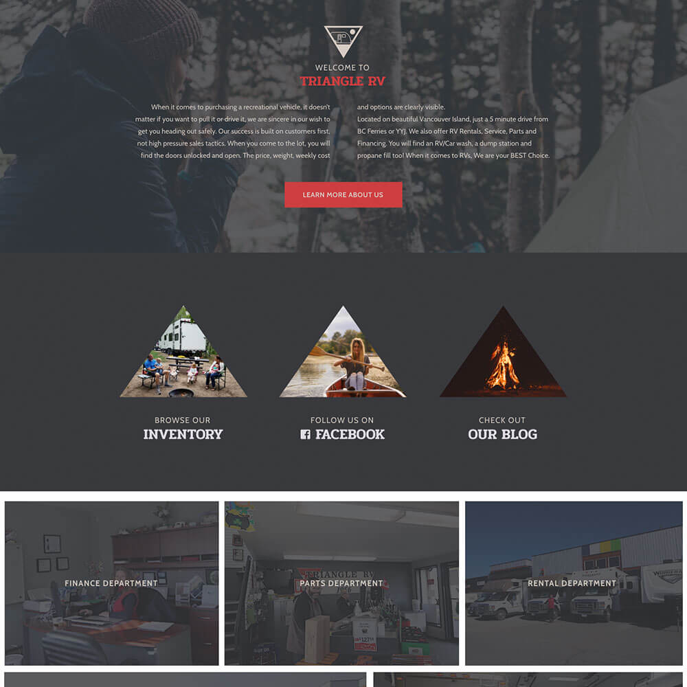 Triangle RV Website Design